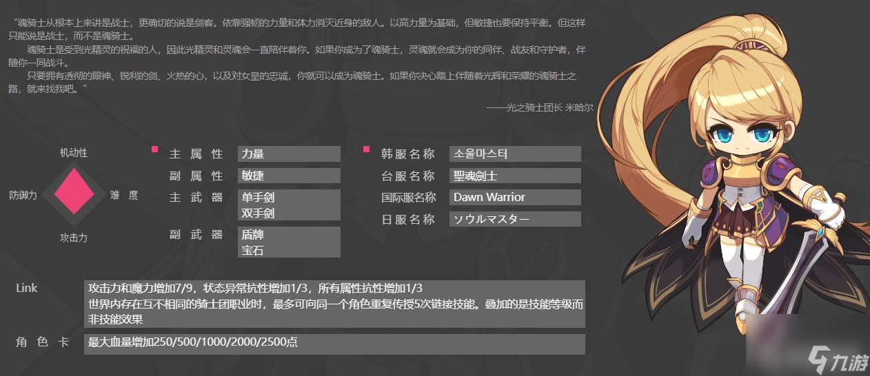 冒險島魂騎士是哪個職業 