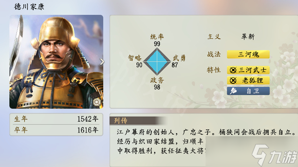 《信长之野望新生》武将排名介绍 武将数据前十一览
